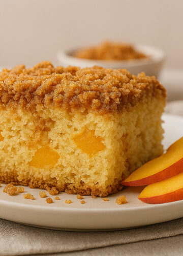Moist Peach Coffee Cake