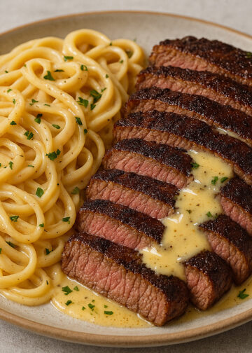 Creamy Butter Steak and Pasta