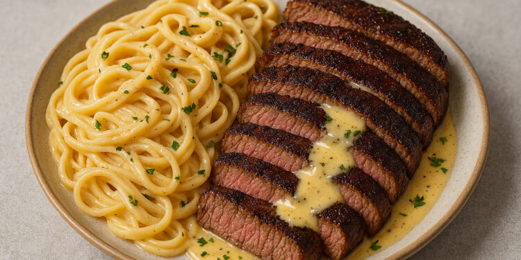 Creamy Butter Steak and Pasta