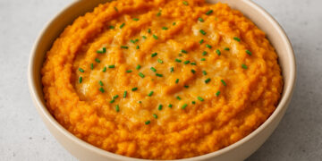 Cheesy Mashed Sweet Potatoes