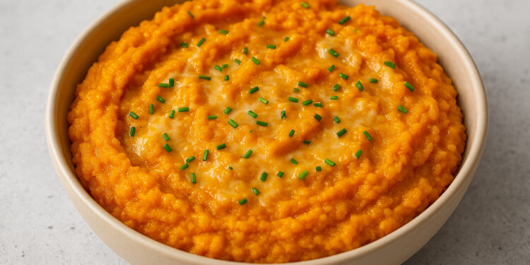 Cheesy Mashed Sweet Potatoes