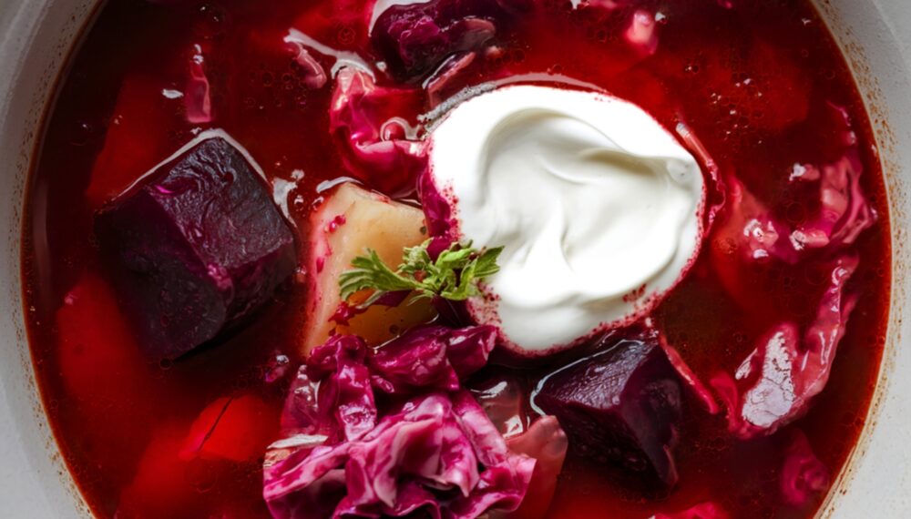 Ukrainian Red Borscht Soup