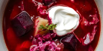 Ukrainian Red Borscht Soup