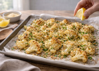 Roasted Garlic and Herb Parmesan Cauliflower