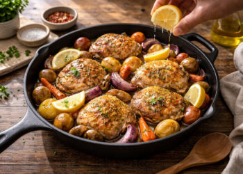 One-Pan Lemon Herb Chicken with Roasted Vegetables