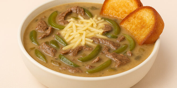 Philly Cheese Steak Soup