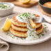Savory Cottage Cheese Pancakes with Herb Yogurt Drizzle