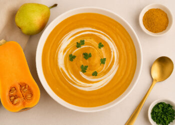 Curried Butternut Squash and Pear Soup