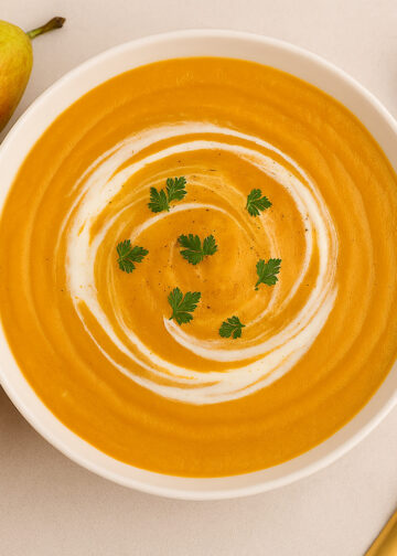 Curried Butternut Squash and Pear Soup