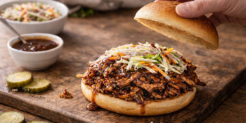 Smoky Maple BBQ Jackfruit Sandwiches with Quick Slaw