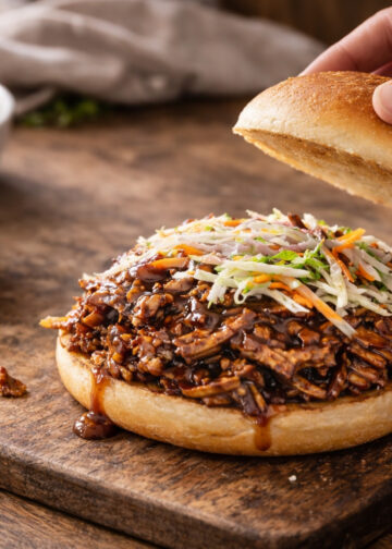 Smoky Maple BBQ Jackfruit Sandwiches with Quick Slaw
