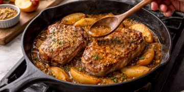 Pan-Seared Pork Chops with Apple Cider Pan Sauce