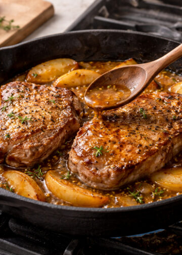 Pan-Seared Pork Chops with Apple Cider Pan Sauce