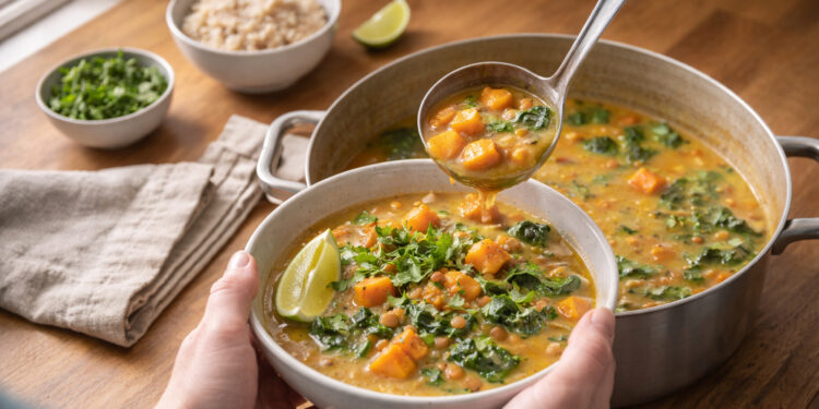 Spiced Lentil and Sweet Potato Coconut Stew