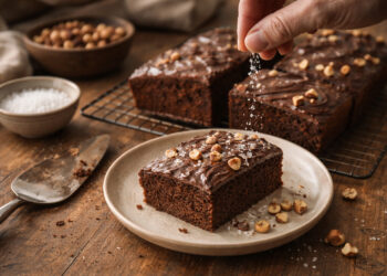 Chocolate Hazelnut Olive Oil Cake with Sea Salt