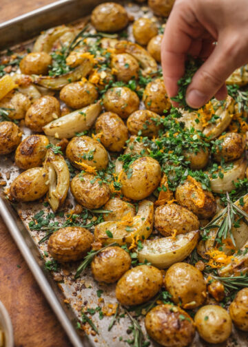 Citrus Roasted Fennel and Baby Potatoes with Rosemary
