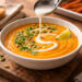 Autumn Carrot Ginger Soup with Coconut Cream