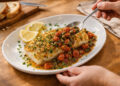 Crispy Lemon-Parsley Cod with Warm Tomato Caper Ragout
