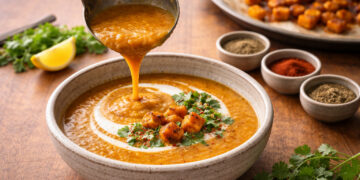 Spiced Roasted Pumpkin and Red Lentil Soup
