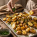 Crispy Lemon-Parsley Roasted Fingerling Potatoes with Garlic