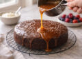 Chocolate Olive Oil Torte with Sea Salt Caramel