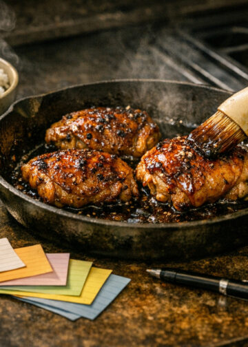 Crispy Honey-Soy Glazed Chicken with Sesame Rice