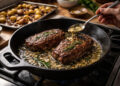 Garlic-Rosemary Butter Steak with Roasted Shallot Potatoes
