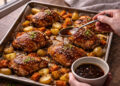 Maple-Soy Glazed Chicken with Carrot and Potato Roast