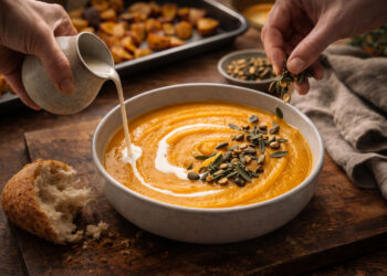 Creamy Roasted Butternut Squash and Apple Soup