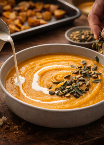 Creamy Roasted Butternut Squash and Apple Soup