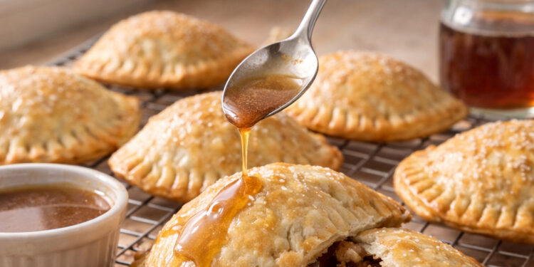 Maple Walnut Apple Hand Pies with Browned Butter Glaze