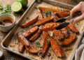 Maple-Lime Glazed Sweet Potato Wedges with Smoked Paprika
