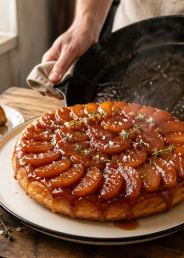 Salted Caramel Apple Tarte Tatin with Thyme