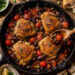 Pan-Roasted Chicken Thighs with Tomato Olive Ragout