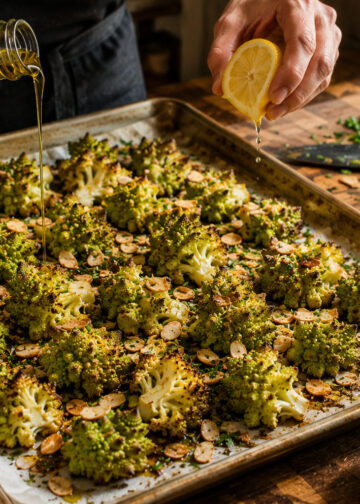 Smoky Paprika Roasted Romanesco with Toasted Almonds
