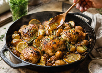 Pan-Seared Rosemary Chicken with Honeyed Baby Potatoes
