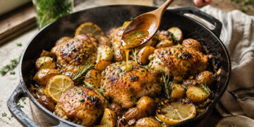 Pan-Seared Rosemary Chicken with Honeyed Baby Potatoes