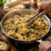 Garlic Butter Shrimp with Lemon Herb Orzo and Spinach