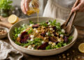 Autumn Warm Farro Salad with Roasted Beets and Hazelnuts