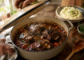 Braised Beef Short Ribs with Red Wine and Shallots