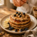 Maple Oatmeal Pancakes with Toasted Walnut Butter