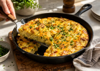 Savory Herb and Cheddar Breakfast Frittata with Potatoes