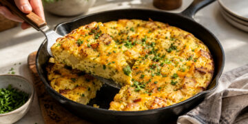 Savory Herb and Cheddar Breakfast Frittata with Potatoes