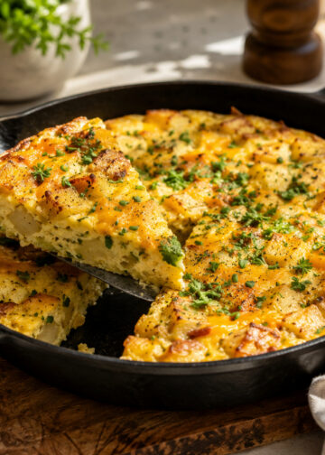Savory Herb and Cheddar Breakfast Frittata with Potatoes