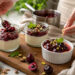 Salted Honey Panna Cotta with Cherry Compote and Pistachio