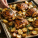 Herb-Roasted Chicken Thighs with Mustard-Glazed New Potatoes