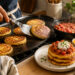Cheddar Chive Cornmeal Pancakes with Smoky Tomato Relish