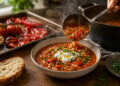 Smoky Roasted Tomato, Red Pepper and Barley Soup