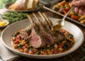 Herb-Crusted Rack of Lamb with Rosemary Chickpea Stew