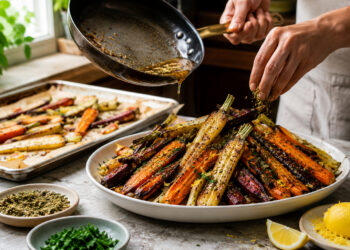Browned Butter Roasted Carrot and Parsnip Medley with Za’atar